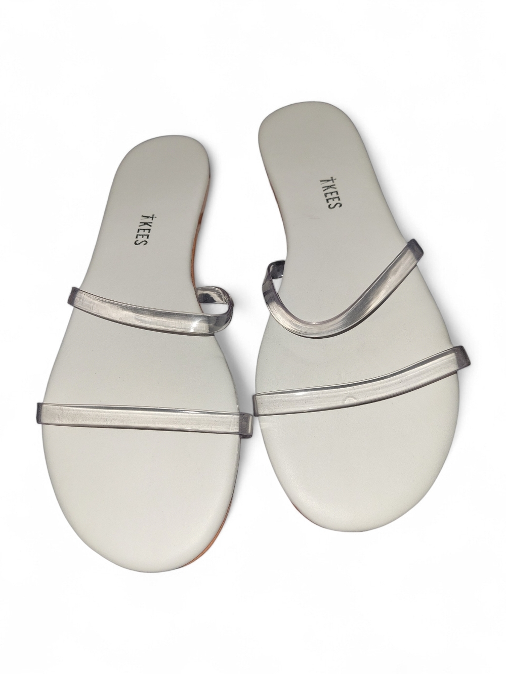 TKEES White Sandal with Clear Straps